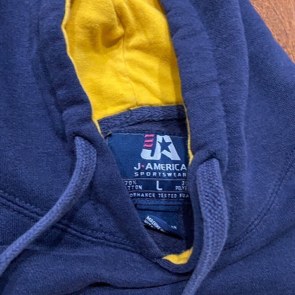 Georgia Tech Yellow Jackets Vintage Stitched Navy Blue Gold Hoodie Men's Large - Picture 7 of 8